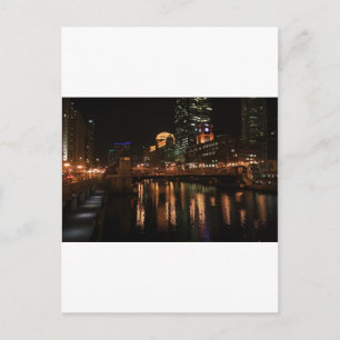 Carte Postale Chicago Illinois Windy City Night Building Destiné