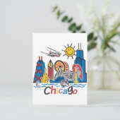 Carte Postale Chicago Kids Skyline (Debout devant)