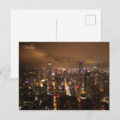 Carte Postale Chicago la nuit (Devant / Derrière)