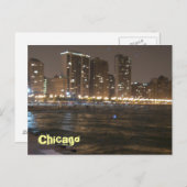Carte Postale Chicago la nuit (Devant / Derrière)