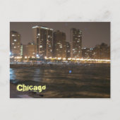 Carte Postale Chicago la nuit (Devant)