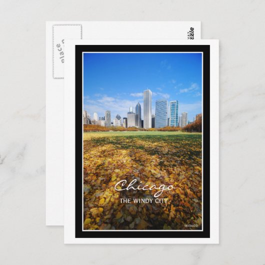 Carte Postale Chicago, la VILLE VENTEUSE (Devant / Derrière)