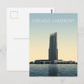 Carte Postale Chicago Lakefront : Tour Moderne (Devant / Derrière)
