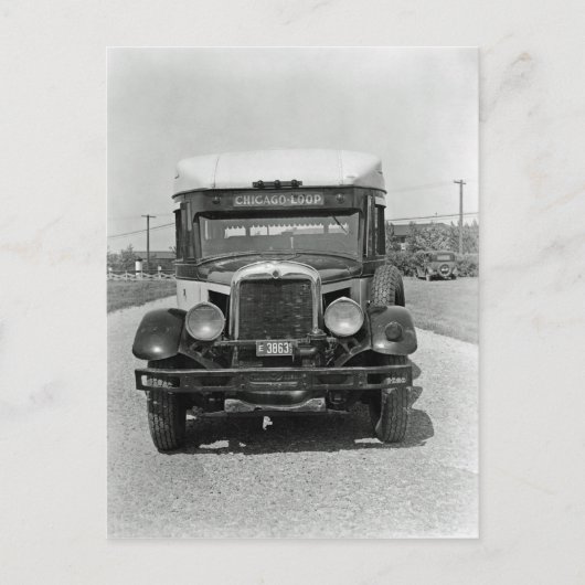 Carte Postale Chicago Loop City Bus 1920 photo (Devant)