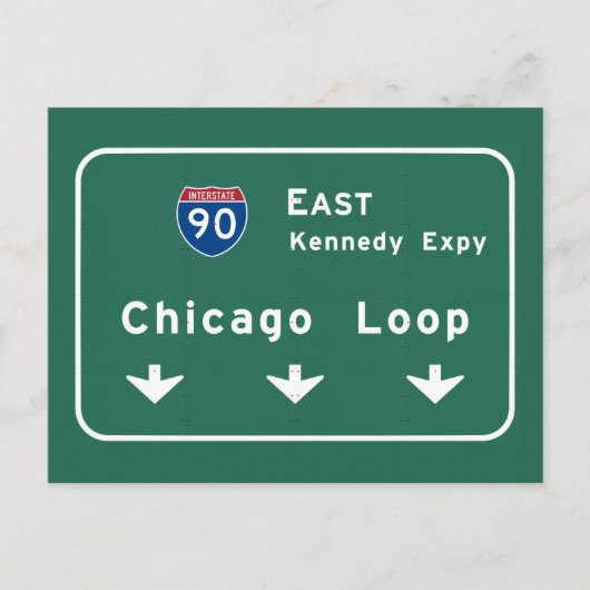 Carte Postale Chicago Loop I-90 E Interstate Illinois IL (Devant)