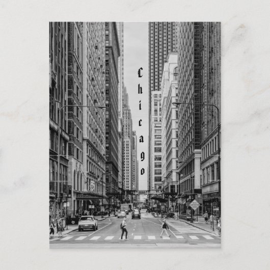 Carte postale Chicago Madison Street Gris (Devant)