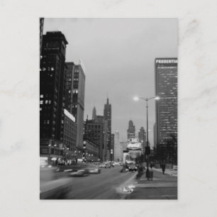 Carte Postale Chicago Michigan Avenue @ Nuit 6 mars 1967
