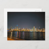 Carte postale Chicago Night Skyline (Devant / Derrière)