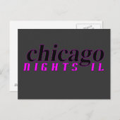 Carte postale Chicago Nights (Devant / Derrière)