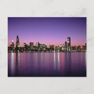 Carte Postale Chicago Nitetime Skyline