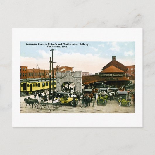 Carte Postale Chicago & Northwestern Railway, Des Moines, Iowa (Devant)