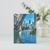 Carte Postale Chicago River et la tour Willis (Debout devant)