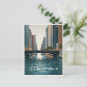 Carte Postale Chicago Riverwalk: Downtown Views (Debout devant)