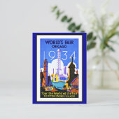 Carte postale Chicago Salutations Vintage (Debout devant)