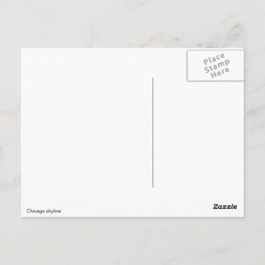 Carte Postale Chicago Skyline (Dos)