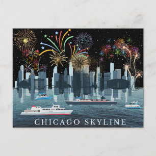 Carte Postale Chicago Skyline
