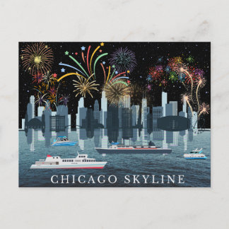 Carte Postale Chicago Skyline