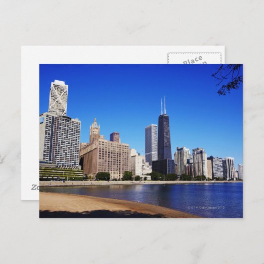 Carte Postale Chicago Skyline. (Devant / Derrière)