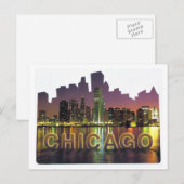CARTE POSTALE CHICAGO SKYLINE4 (Devant / Derrière)