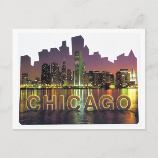 CARTE POSTALE CHICAGO SKYLINE4 (Devant)