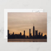 Carte Postale Chicago Skyline au coucher du soleil (Devant / Derrière)