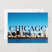 Carte Postale Chicago Skyline avec CHICAGO dans le ciel (Devant / Derrière)