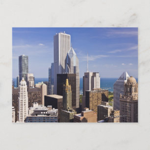 Carte Postale Chicago Skyline En direction du lac Michigan