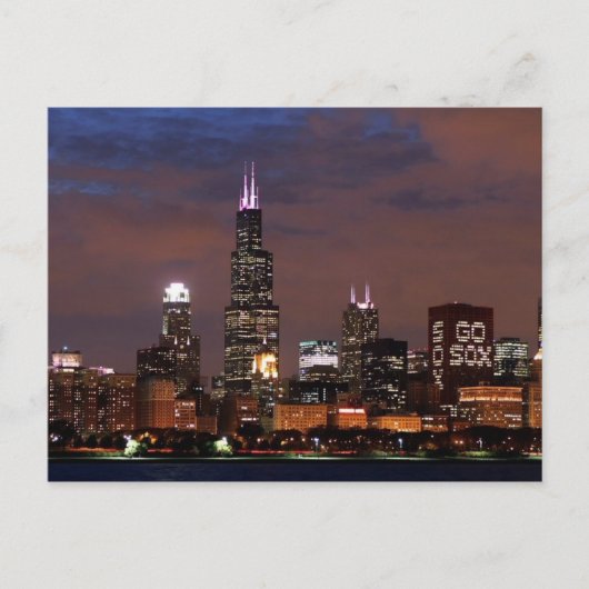 Carte Postale Chicago Skyline Go Sox (Devant)