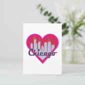 Carte Postale Chicago Skyline Heart (Debout devant)