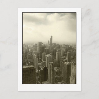 Carte Postale Chicago Skyline Mono