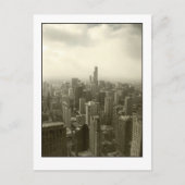 Carte Postale Chicago Skyline Mono (Devant)