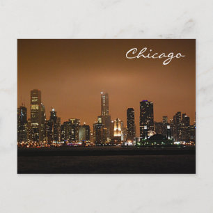 Carte Postale Chicago Skyline Visible Depuis Le Lac Michigan