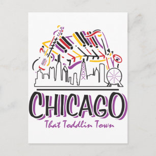 CARTE POSTALE CHICAGO-TODDLIN-TOWN