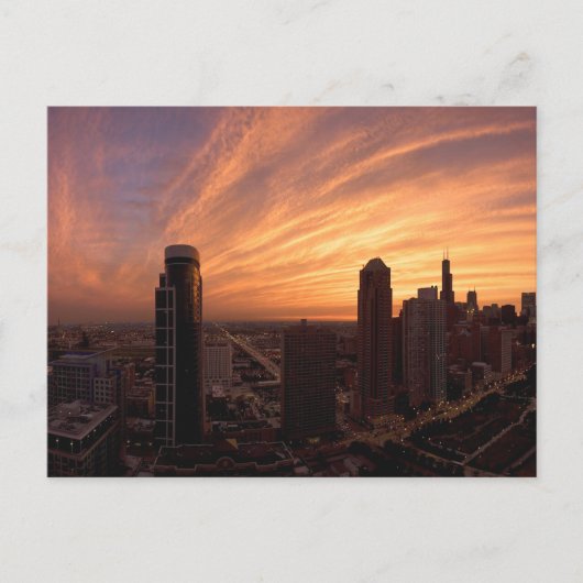 Carte Postale Chicago Twlight (Devant)