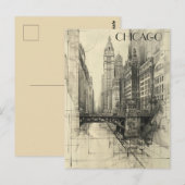 Carte Postale Chicago USA Travel (Devant / Derrière)