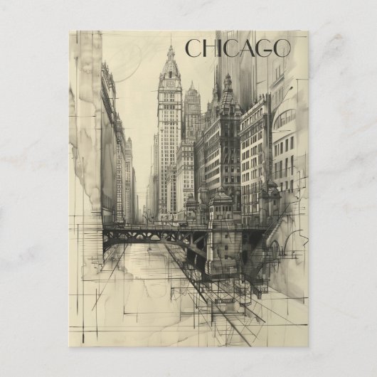 Carte Postale Chicago USA Travel (Devant)