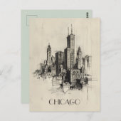 Carte Postale Chicago USA Travel (Devant / Derrière)