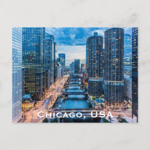 Carte Postale Chicago, USA Vintage voyage Tourism Ajouter