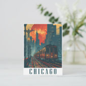 Carte Postale Chicago vintage (Debout devant)