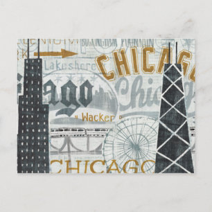 Carte Postale Chicago Vintage
