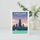 Carte Postale Chicago vintage (Debout devant)