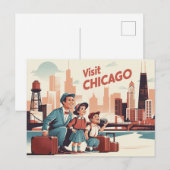 Carte Postale Chicago vintage (Devant / Derrière)