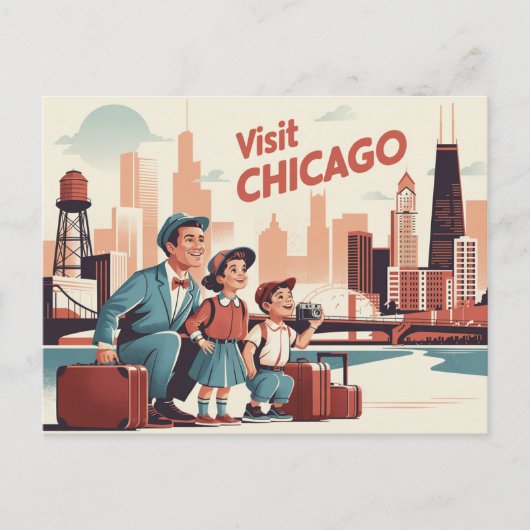 Carte Postale Chicago vintage (Devant)