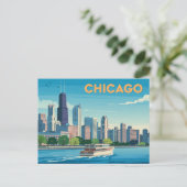 Carte Postale Chicago vintage (Debout devant)