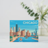 Carte Postale Chicago vintage (Debout devant)