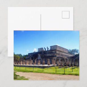 Carte Postale Chichen Itza. Guerriers de temples