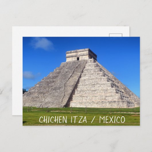 Carte Postale Chichen Itza, Guerriers du Temple (Devant / Derrière)