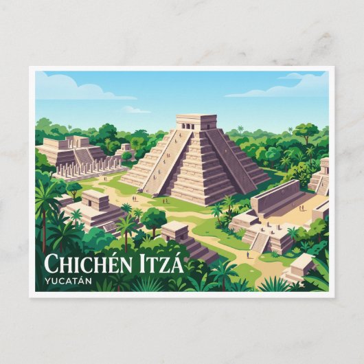Carte Postale Chichén Itzá Valladolid Mexique (Devant)