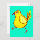 Carte Postale Chick à lèvres bleu (Devant / Derrière)