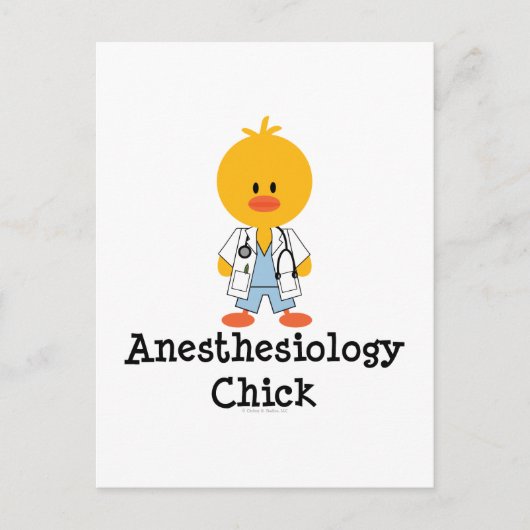 Carte postale Chick Anesthésiologie (Devant)